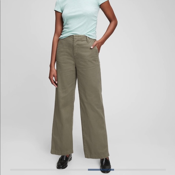Gap loose fit wide-leg khakis - Picture 1 of 5